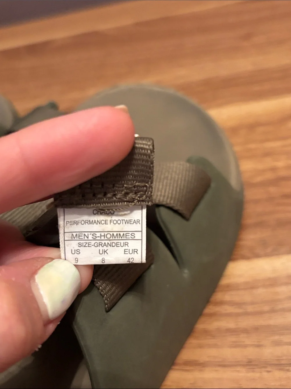 Chaco Z/1 Classic Men’s Adjustable Strap Sport Sandals Olive Green Size 9